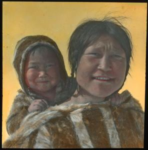 Image of Eskimo [Inuit] Mother and Boy
